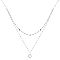 Łańcuszki - Naszyjnik Srebrny - ŁAŃCUSZEK SERCE - miniaturka - grafika 1