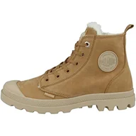 Botki damskie - Palladium Damskie botki Pampa Hi Zip Wool, beżowy, 43 EU - miniaturka - grafika 1