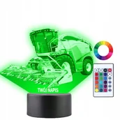 Lampy stojące - Lampka Nocna LED 3D Kombajn Maszyna Rolnik Prezent Twój Napis Imię Grawer - miniaturka - grafika 1