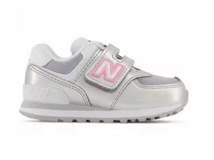 BUTY dziecięce NEW BALANCE 500 IV574LF1 21 rzepy / srebrne - Buty dla dziewczynek - miniaturka - grafika 1