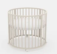 Łóżeczka i kojce - Skrzat ROUNDY łóżeczko okrągłe 90cm z MATERACEM w zestawie - kolor KASZMIR - miniaturka - grafika 1