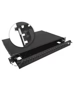 Kable światłowodowe - Przełącznica światłowodowa teleskopowa 24xSC duplex 19" 1U z akcesoriami montażowymi (dławiki, opaski) - miniaturka - grafika 1