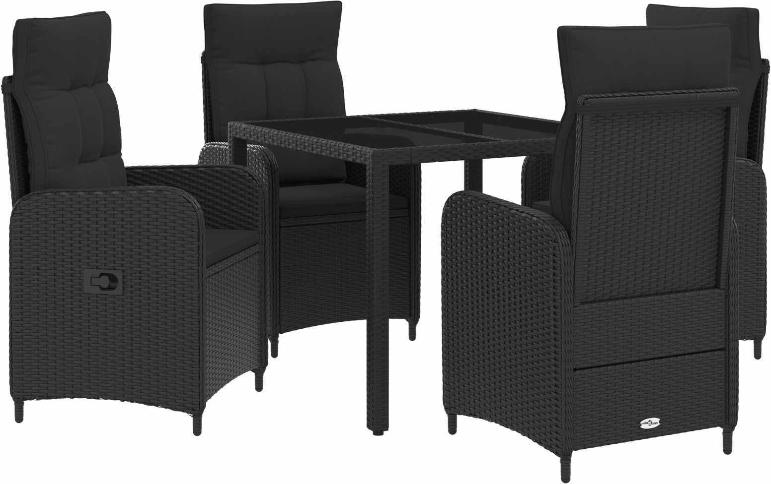 vidaXL Zestaw do jedzenia na zewnątrz z poduszką 5 pcs 3422293