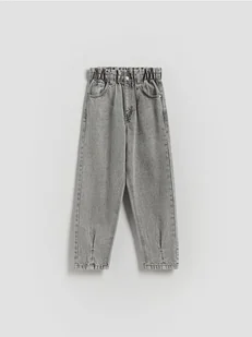 Reserved - Jeansy baggy high waist - jasnoszary - Spodnie i spodenki dla dziewczynek - miniaturka - grafika 1