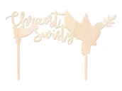 Pamiątka Chrztu Świętego - Congee.pl Topper drewniany na tort Chrzest Święty - 1 szt. DTCH04-DR - miniaturka - grafika 1