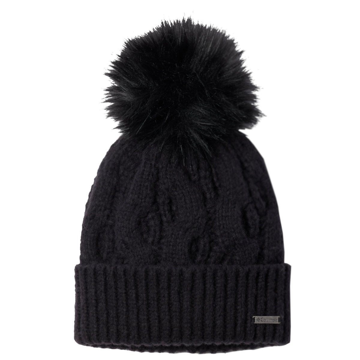 Columbia Boundless Days Cable Knit Pom Beanie 2092641010, Kobieta, Czapka, Czarny