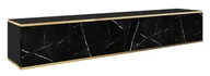 Inne meble do salonu - Szafka Rtv Oro 175 Złoty / Marmur Black Royal - miniaturka - grafika 1