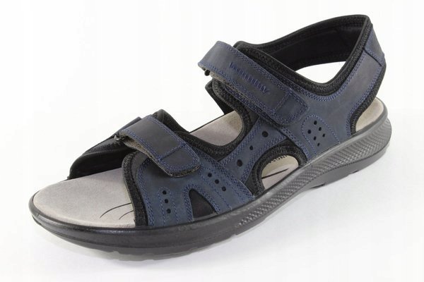 Jomos Sandały Męskie Skórzane na Rzepę 46 Sżl