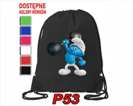 Torby szkolne - Worek Szkolny Na Wf Buty Sportowy Dla Dziecka Smerfy 5 Wzorów + Imię - miniaturka - grafika 1