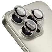 Szkła hartowane na telefon - Osłona aparatu, szkło 9H do iPhone 16 Pro, 1 zestaw, tytanowa - miniaturka - grafika 1