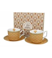 Serwisy do kawy i herbaty - FILIŻANKA + SPODEK DUO GEOMETRIC SOLIS 250 ML X 2 SZT - miniaturka - grafika 1