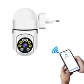 Minikamery i aparaty szpiegowskie - KAMERA OBROTOWA UKRYTA W ŻARÓWCE NOC NA ŻYWO WIFI MKRL27C - miniaturka - grafika 1