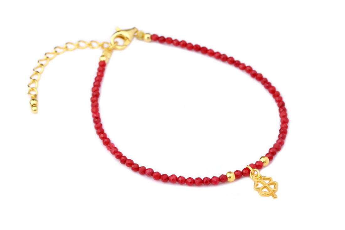 Bransoletka Koral Koniczynka