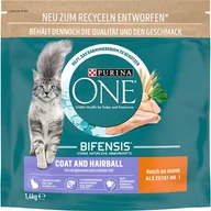 Sucha karma dla kotów - Purina One Coat&Hairball 1,5 kg - miniaturka - grafika 1