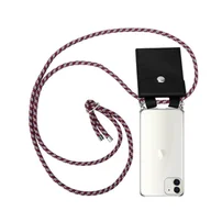 Etui i futerały do telefonów - Pokrowiec z łańcuszkiem Do Apple iPhone 12 MINI w CZERWONO ŻÓŁTO BIAŁY Etui Obudowa Case Cover Ochronny Cadorabo - miniaturka - grafika 1