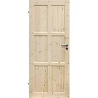 Drzwi wewnętrzne - Skrzydło drzwiowe CZAPLA pełne 80 lewe sosna - miniaturka - grafika 1