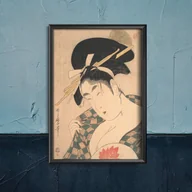 Plakaty - Plakatyw  stylu retro Kurtyzana Kitagawa - miniaturka - grafika 1