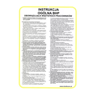Instrukcja 350x250 BHP ogólna - Przybory szkolne - miniaturka - grafika 1