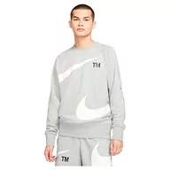 Bluzy męskie - Nike Męska bluza M NSW Swoosh Sbb Crew, szary wrzos/biały, XL - miniaturka - grafika 1