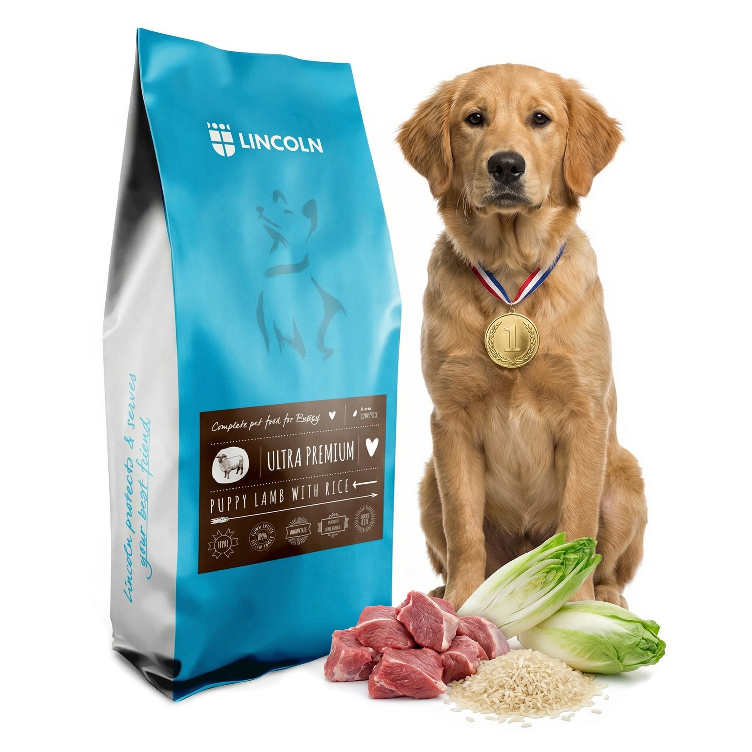 LINCOLN - Jagnięcina z ryżem - Puppy Lamb - Sucha karma dla psa - 12kg