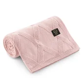 Koce i narzuty dla dzieci - YOSOY Kocyk dla niemowlaka MAROCO powder pink - miniaturka - grafika 1