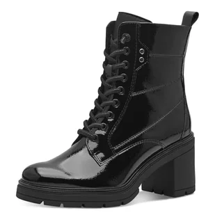 Marco Tozzi Damskie buty Bootie Laced 2-25284-43, modne kozaki, czarne patent, 39 EU, 39 EU - Kozaki damskie - miniaturka - grafika 1