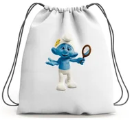 Torby szkolne - PLECAK WOREK SMERFY SZKOLNY NA BUTY WF - miniaturka - grafika 1