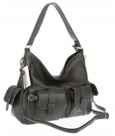 Torebki damskie - Torebka Damska Shopperka Pojemna A4 Modna Torba Listonoszka 9560 Szara - miniaturka - grafika 1