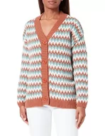 Swetry damskie - ALARY Damski kardigan z guzikami 15525004-AL01, miętowy dymny, wielokolorowy, M/L, Mięta dymna, wielokolorowa, M-L - miniaturka - grafika 1