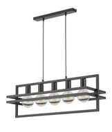 Lampy sufitowe - Merci lampa wisząca 5-punktowa czarna 32397 - miniaturka - grafika 1