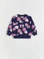 Bluzy dla dziewczynek - Reserved - Wzorzysta bluza - granatowy - miniaturka - grafika 1