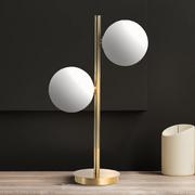 Lampy stojące - Designerska, złota lampka stołowa do salonu LP-002/2T z serii DORADO  - miniaturka - grafika 1