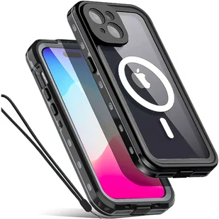 Etui do iPhone 15 Plus wodoodporne Mag Safe Case pancerne wodoszczelne obudowa czarno-szare - Etui i futerały do telefonów - miniaturka - grafika 8