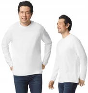 Koszulki męskie - Koszulka T-Shirt z Długim Rękawem Bawełna SOFTSTYLE Gildan GI64400 BIAŁA M - miniaturka - grafika 1
