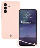 Etui i futerały do telefonów - Bizon Silikonowe etui z pierścieniem magnetycznym Case Silicone Magnetic Sq do Galaxy A56 5G, jasnoróżowe - miniaturka - grafika 1