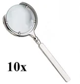 Mikroskopy i lupy - Profesjonalna Metalowa Lupa RETRO - Powiększenie Max 10x!! - miniaturka - grafika 1