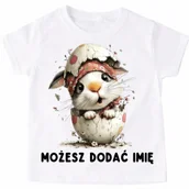 Koszulki dla dziewczynek - Koszulka z zajączkiem na Wielkanoc - wzór zajączek23 - miniaturka - grafika 1