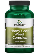 Suplementy naturalne - Swanson Horny Goat Weed Complex (wyciąg z cynamonu z kotwicą i macą), 120 kapsułek - miniaturka - grafika 1