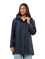 Płaszcze damskie - Jack Wolfskin Płaszcz damski Cape West Coat W, niebieski (Night Blue), XXL - miniaturka - grafika 1