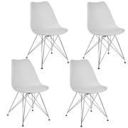 Krzesła - Sofotel Nowoczesne krzesło skandynawskie Sofotel Kapra - białe 4 szt. 270101-4 - miniaturka - grafika 1