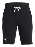Spodenki damskie - Under Armour Szorty sportowe UA RIVAL TERRY SHORT 1377255 Czarny Regular Fit - miniaturka - grafika 1