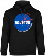Bluzy męskie - BLUZA MĘSKA Z KAPTUREM PREZENT NASA SPACE X ŚMIESZNA CZARNA R-3XL A304 - miniaturka - grafika 1