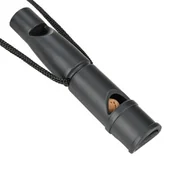 Artykuły szkoleniowe - AniOne Podwójny gwizdek czarny L - miniaturka - grafika 1