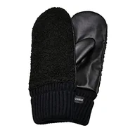 Rękawiczki - Urban Classics Unisex Sherpa Imitation Leather Gloves rękawiczki zimowe, czarny, S/M - miniaturka - grafika 1
