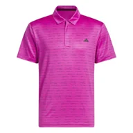 Golf - Męska koszulka golfowa Adidas Stripe Zip Polo purple - miniaturka - grafika 1