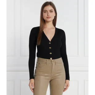 Pinko Wełniany kardigan | Regular Fit - Swetry damskie - miniaturka - grafika 1