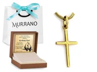 Dewocjonalia - Złota zawieszka 585 krzyżyk krzyżyk prezent - miniaturka - grafika 1