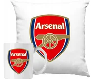 Gadżety dla niej i dla niego - ZESTAW PODUSZKA + KUBEK Arsenal Logo Pomysł Na Prezent + IMIĘ - miniaturka - grafika 1