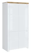 Szafy - Nowoczesna szafa uchylna biały połysk L6-H42 - miniaturka - grafika 1