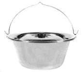 Kociołki - Kociołek węgierski z pokrywą, nierdzewny, 14 L - miniaturka - grafika 1